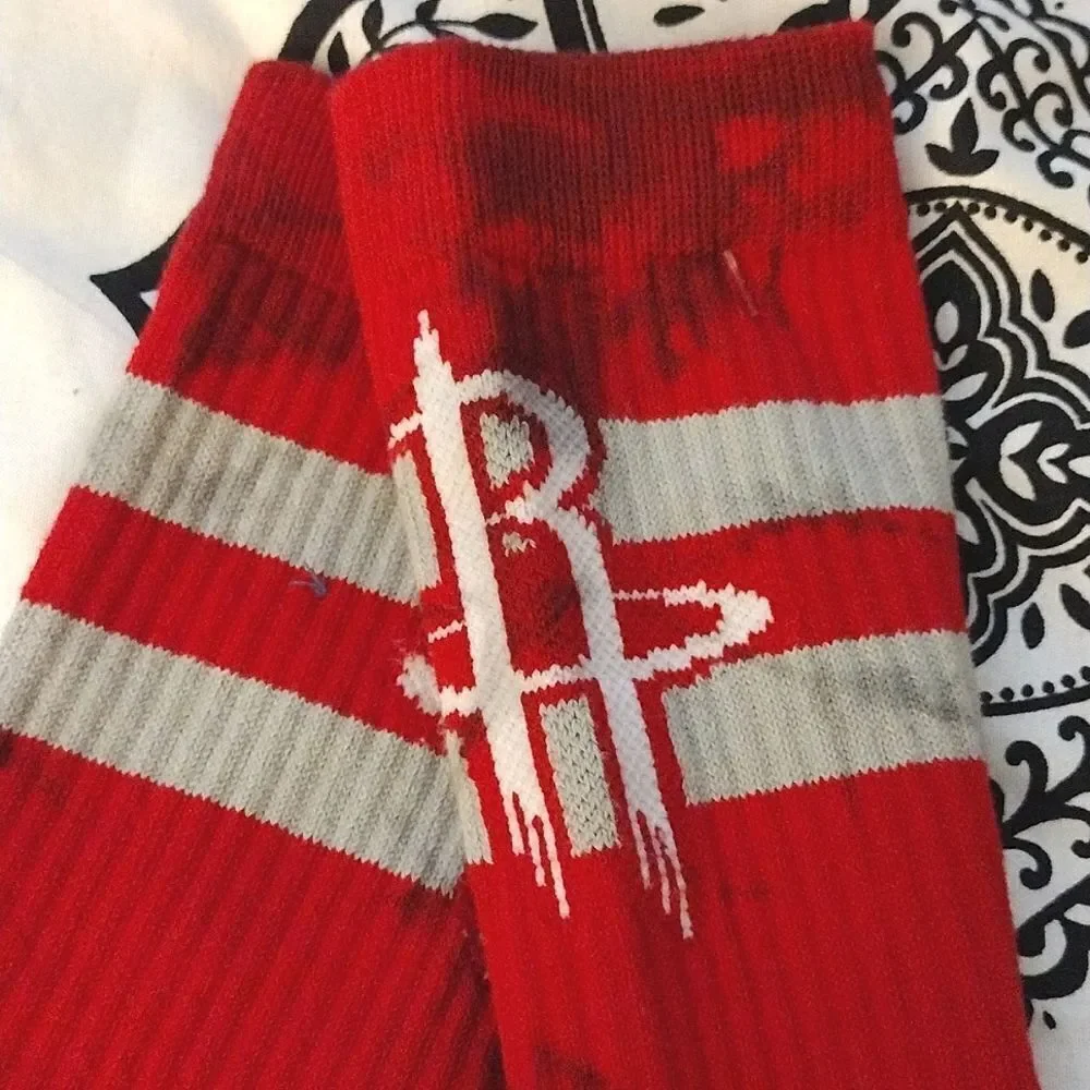 STANCE‎ Houston Rockets Red Tie Dyed Crew Socks Mens LG NWOT